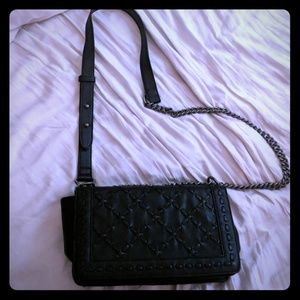 Black leather purse